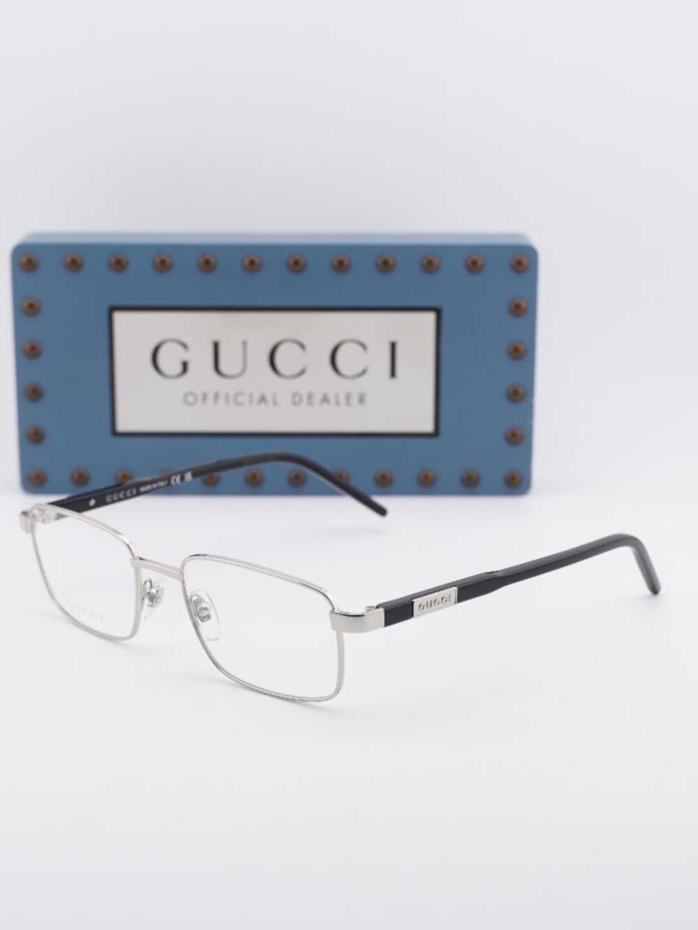 Gucci GG1801O 001 Rectangle Eyeglasses - Silver 54mm